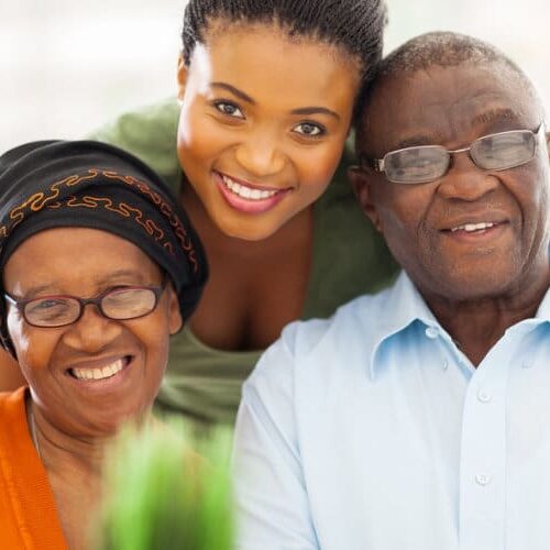 A group of people posing for the camera.